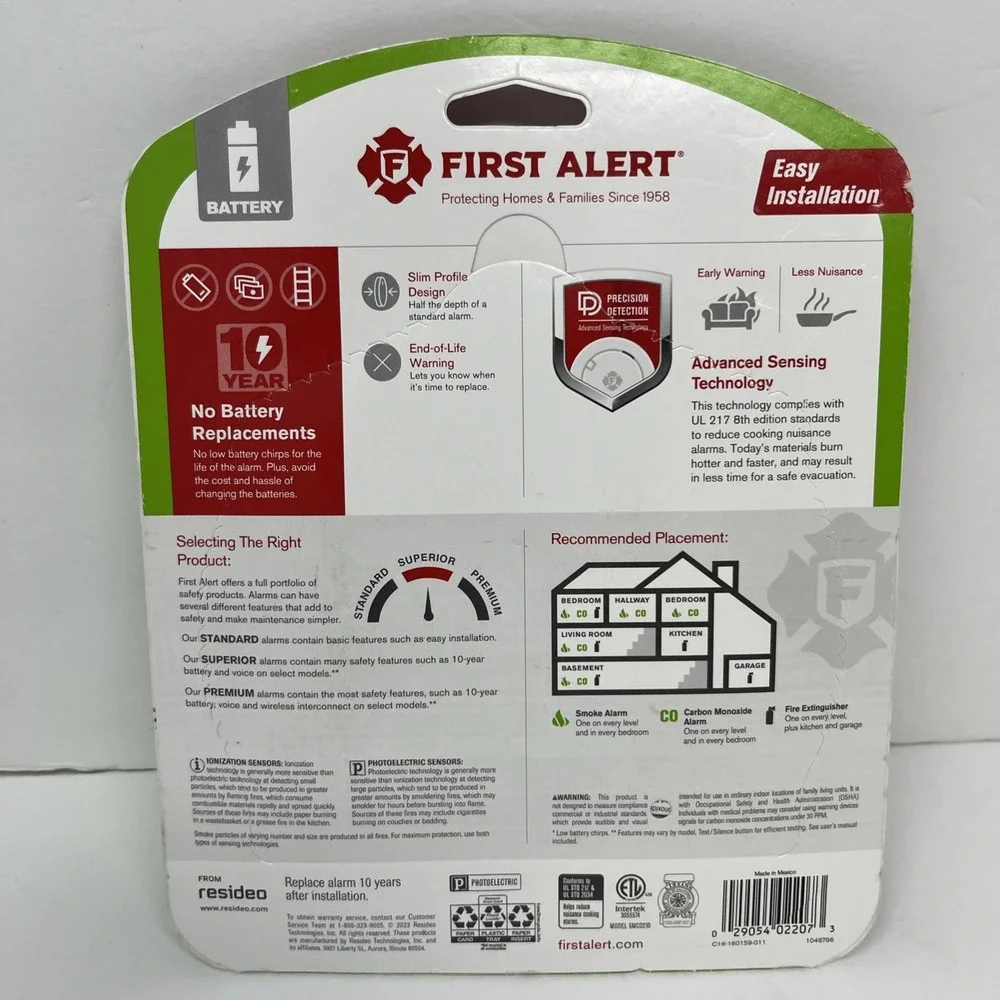 First Alert ~ 2-in-1 Smoke & Carbon Monoxide Alarm ~Superior~ 1046796 ~ NEW!